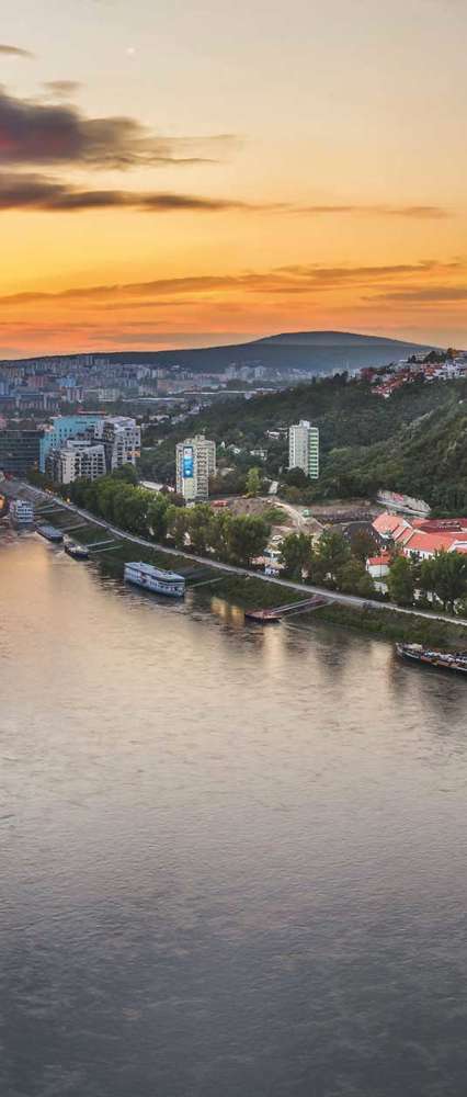 Castle Of Bratislava On The Right Bank Of Danube River, Slovakia