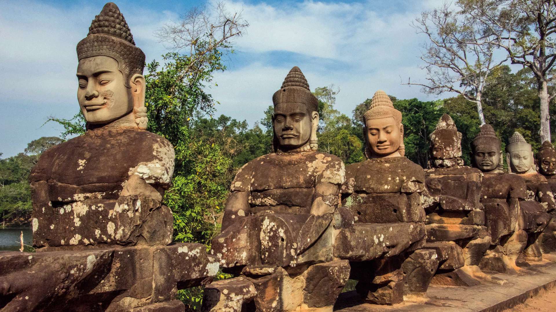 Angkor Thom Gate Guardians Cambodia