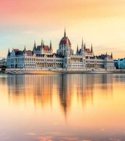 Parliament at Sunset, Budapest, Hungary 