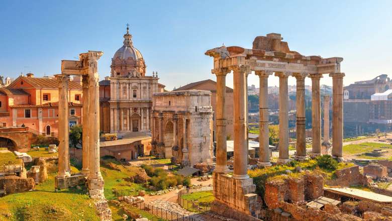 Roman Ruins In Rome, Italy