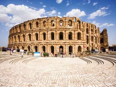 Ruins Of The Largest Colosseum In North Africa, El Jem, Tunisia