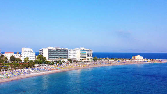 Mediterranean Hotel, Rhodes, Greece, Aerial