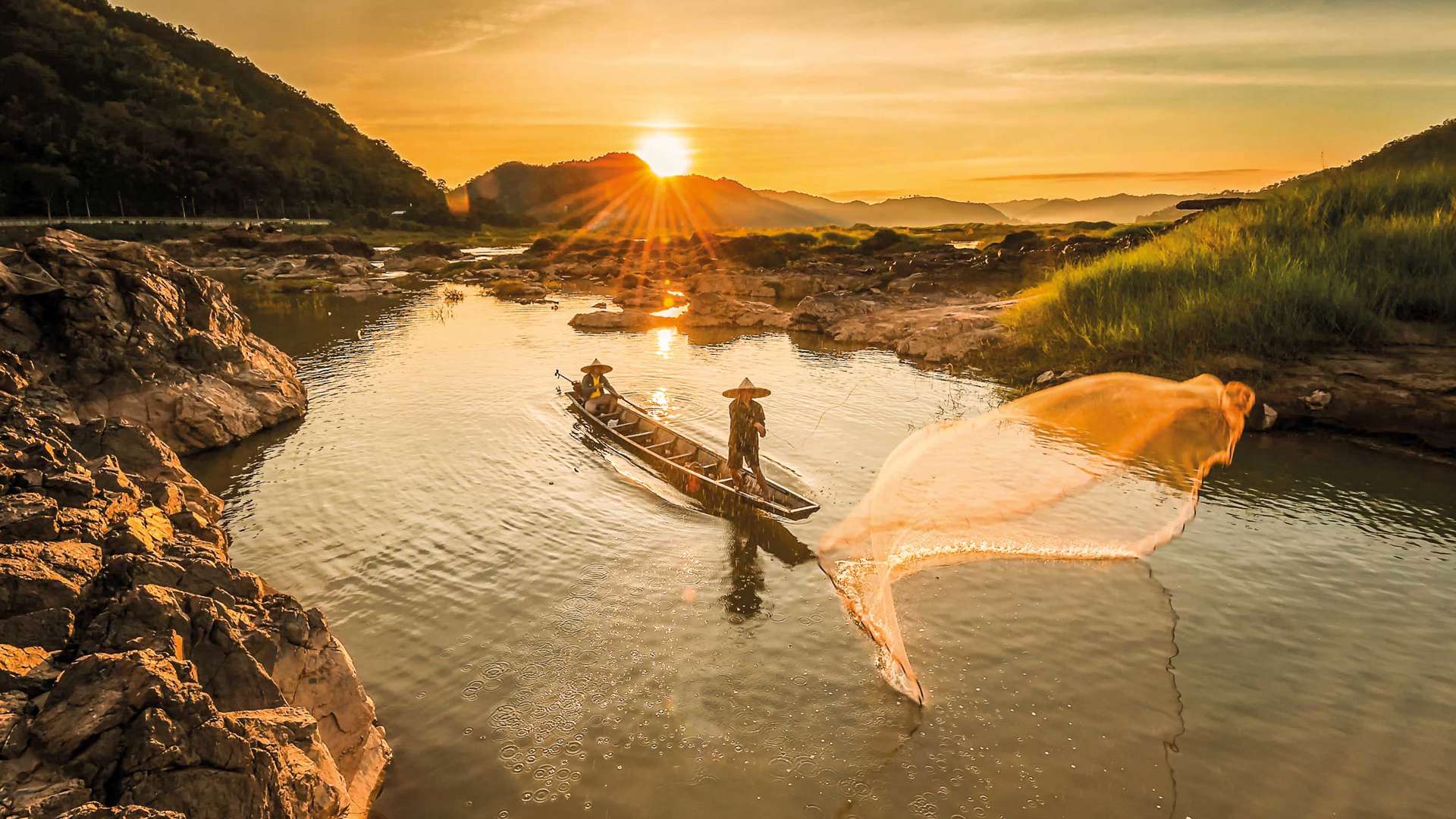 Fisherman, Mekong River