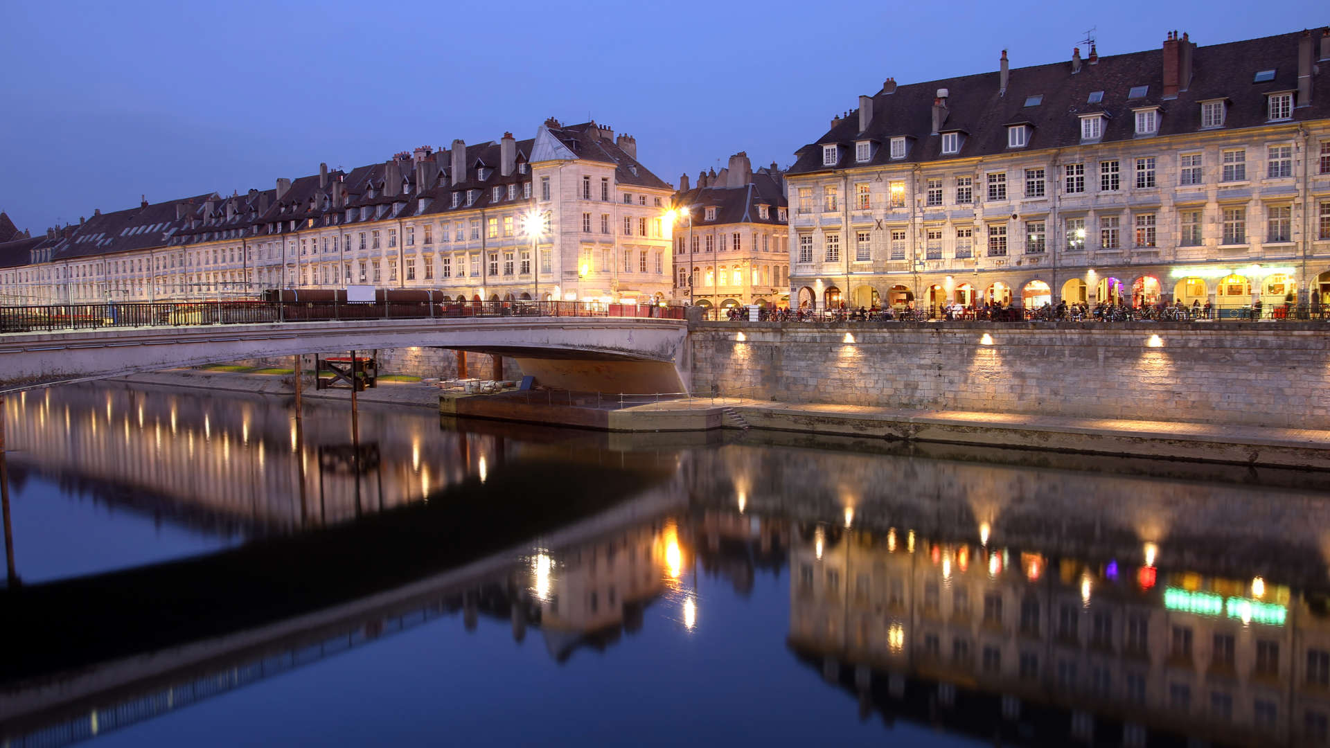 Besancon At Night, France