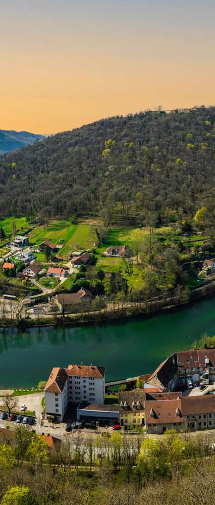 Besancon Doubs River Horseshoe And The Island, Burgundy