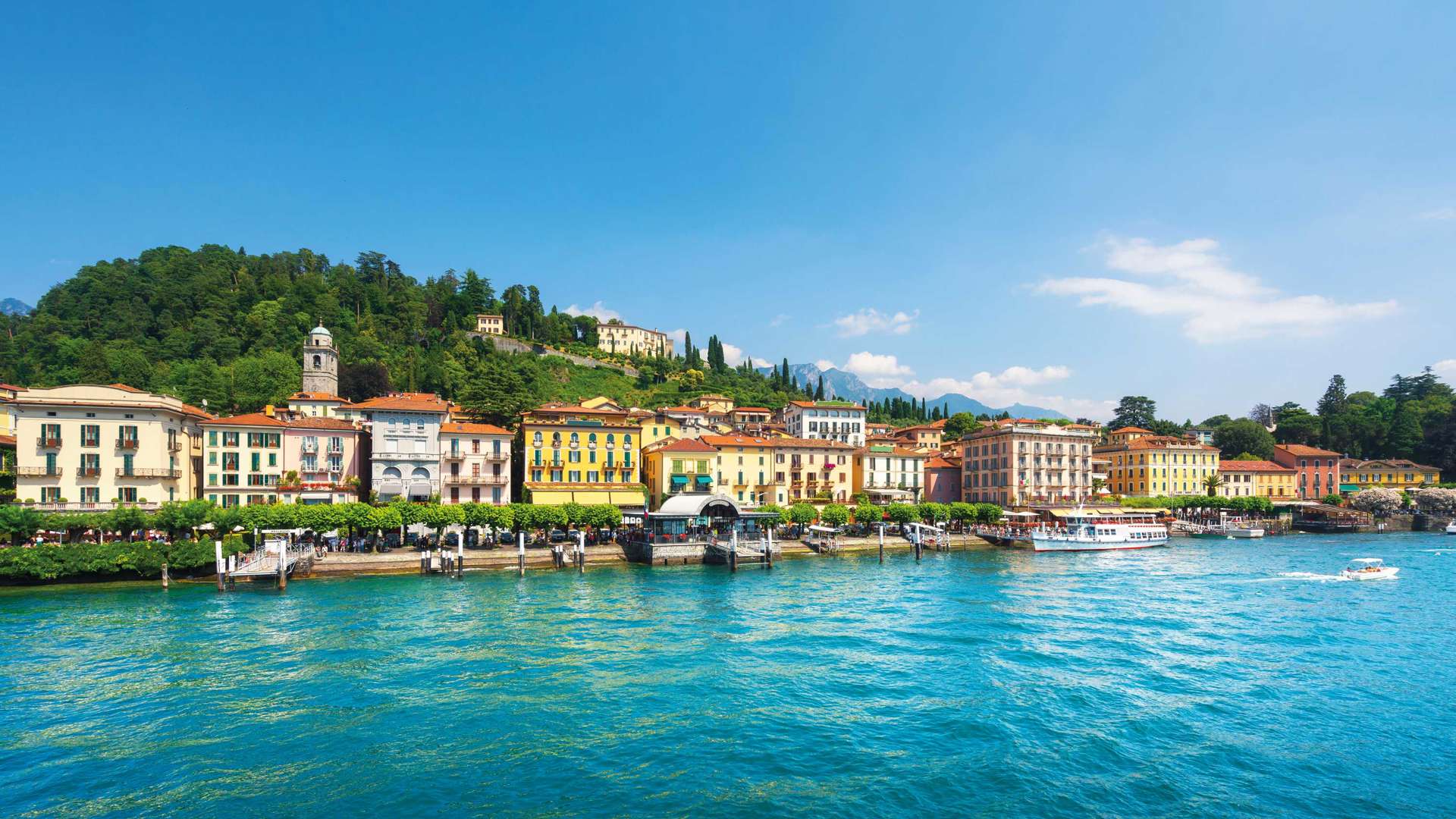 Lakeside Of Bellagio Town In Lake Como, Italy