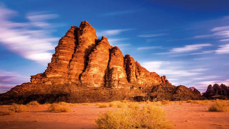 Seven Pillars Of Wisdom, Wadi Rum Desert, Jordan