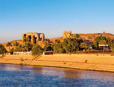 Kom Ombo Temple,  At Sunset On The Nile, Egypt