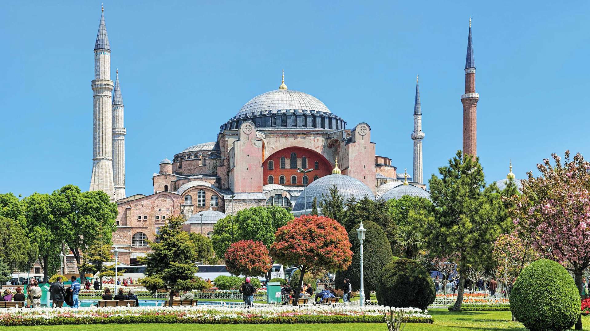 View Of Hagia Sophia From Sultanahmet Park, Istanbul, Turkey