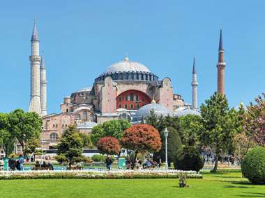 View Of Hagia Sophia From Sultanahmet Park, Istanbul, Turkey