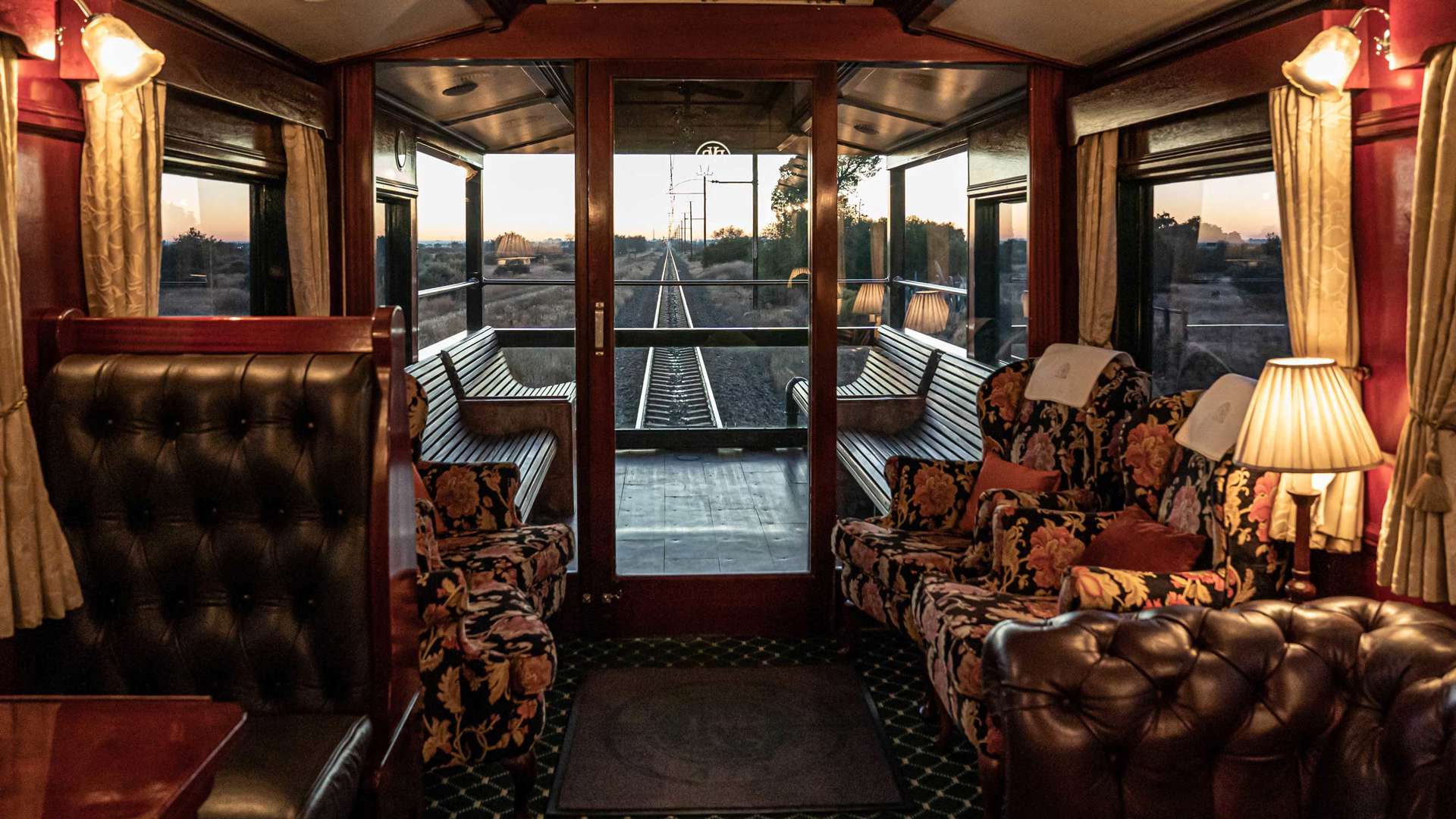 Rovos Rail Train Observation Car At Sunrise South Africa