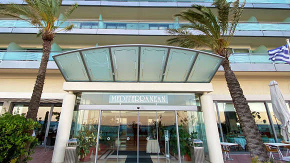 Mediterranean Hotel, Rhodes, Greece, Front