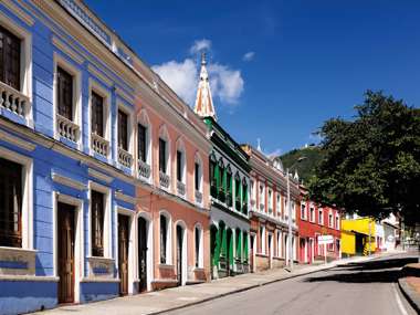 Color Colonial Building, Bogota, Colombia