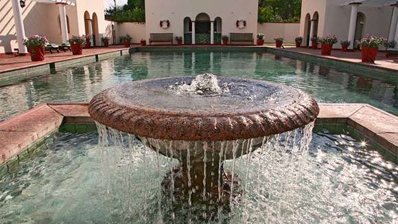 Victoria Falls Hotel, Victoria Falls, Zimbabwe, Fountain