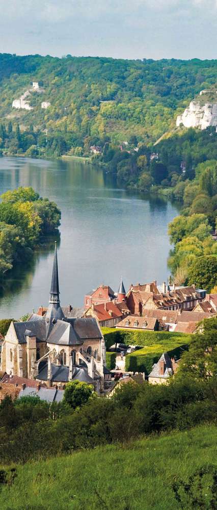 Aerial View of Les Andelys, Normandy, France