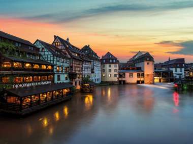 River at Sunset, Strasbourg, France 