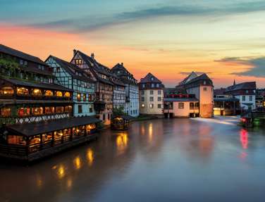 River at Sunset, Strasbourg, France 