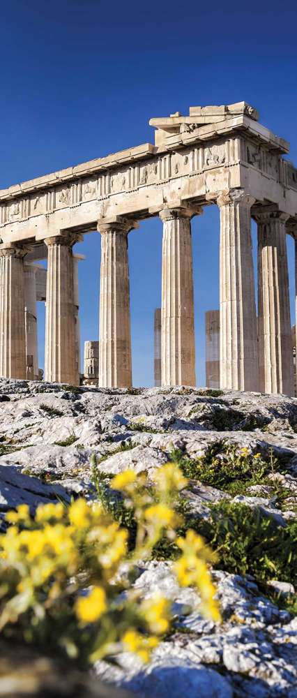 Parthenon Temple On The Acropolis in Athens, Greece 