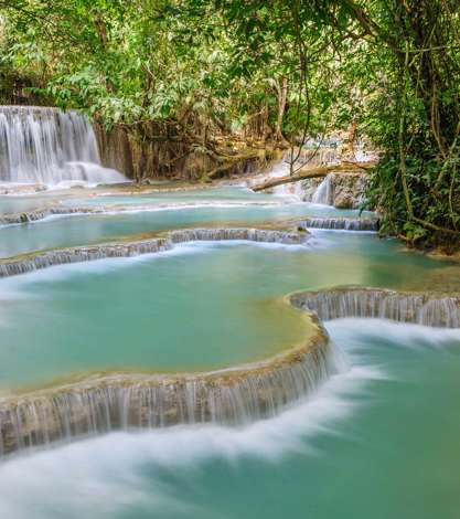 Kuang Si Waterfall Cascades, Luang Prabang, Laos