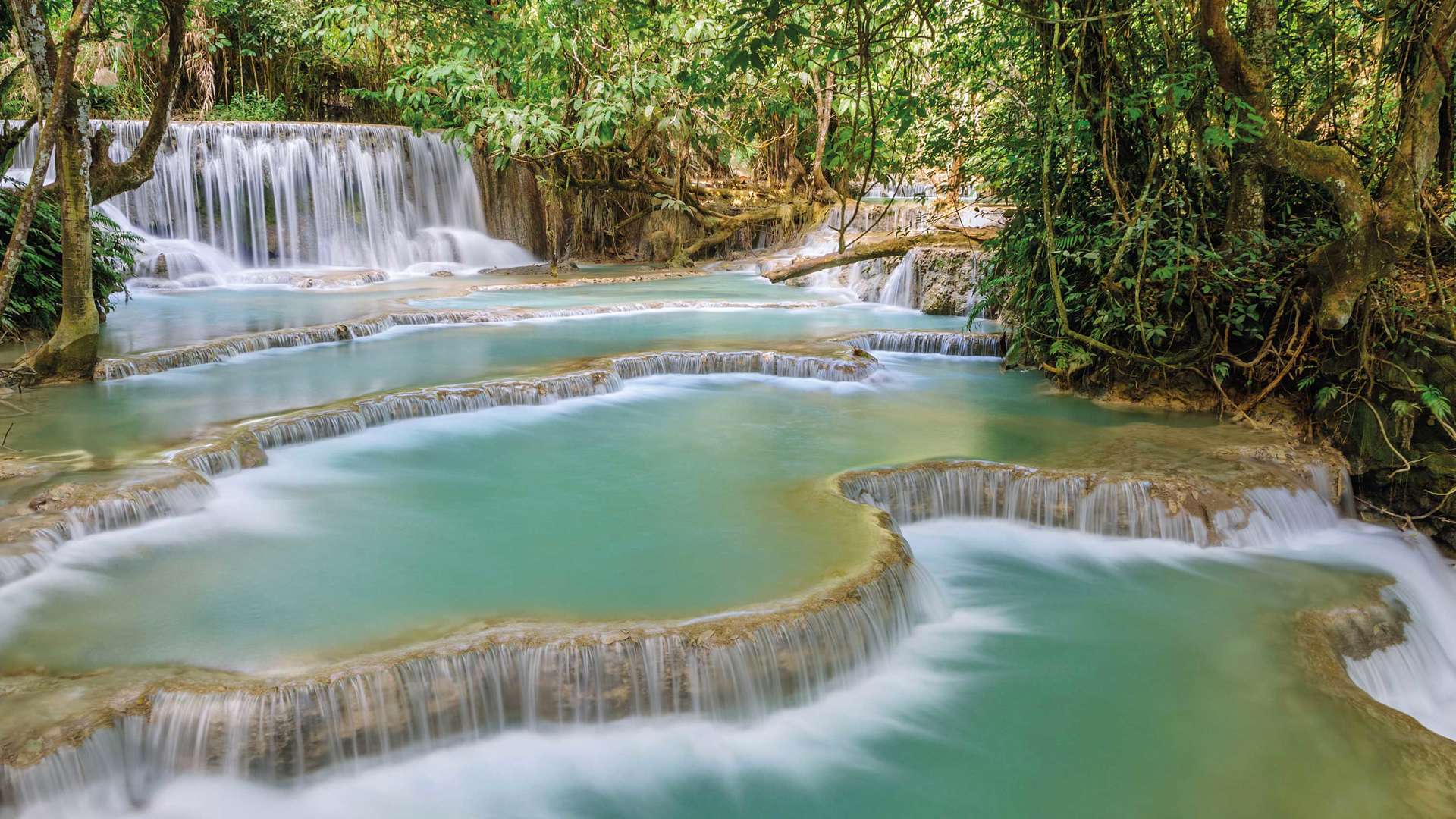 Kuang Si Waterfall Cascades, Luang Prabang, Laos