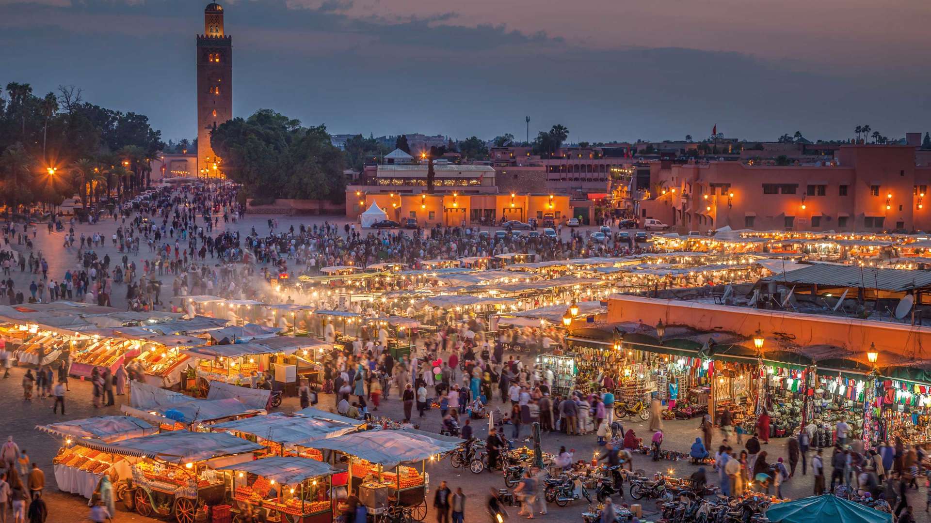 El Fna Square, Sunset, Marrakech, Morocco