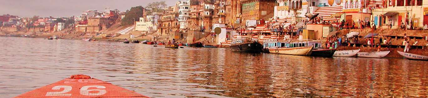 Sunset River Bank On The Ganges, India