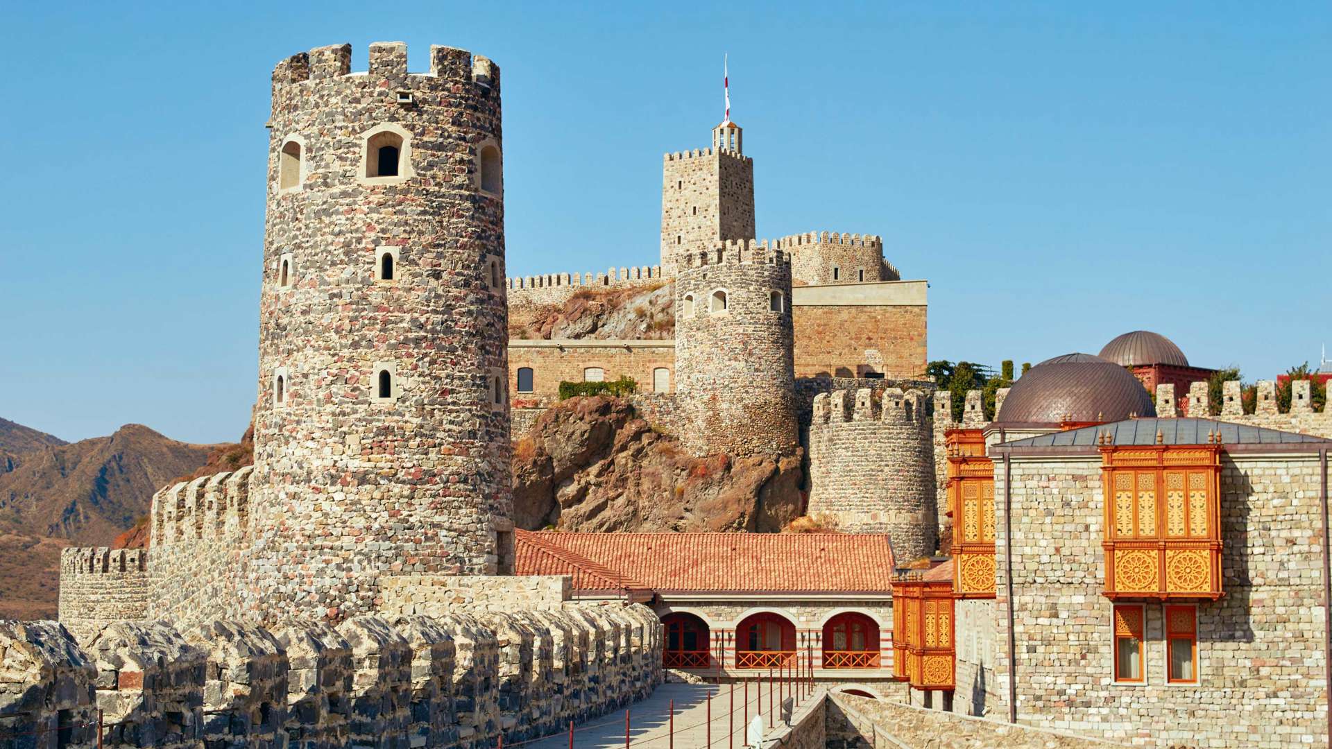 Panoramic View Of The Rabati Castle In The City Of Akhaltsikhe, Georgia