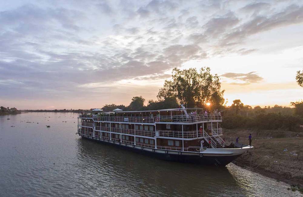 RV Indochine Vessel, Vietnam, Exterior Night