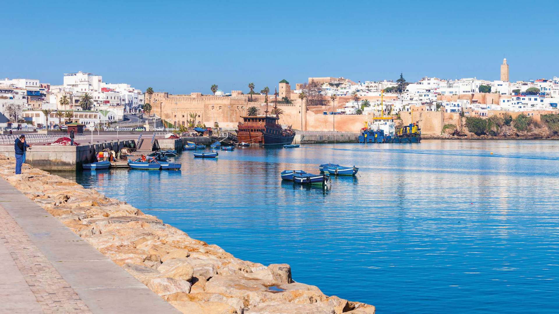 River Bou, Regreg Seafront and Kasbah in Medina, Rabat, Morocco