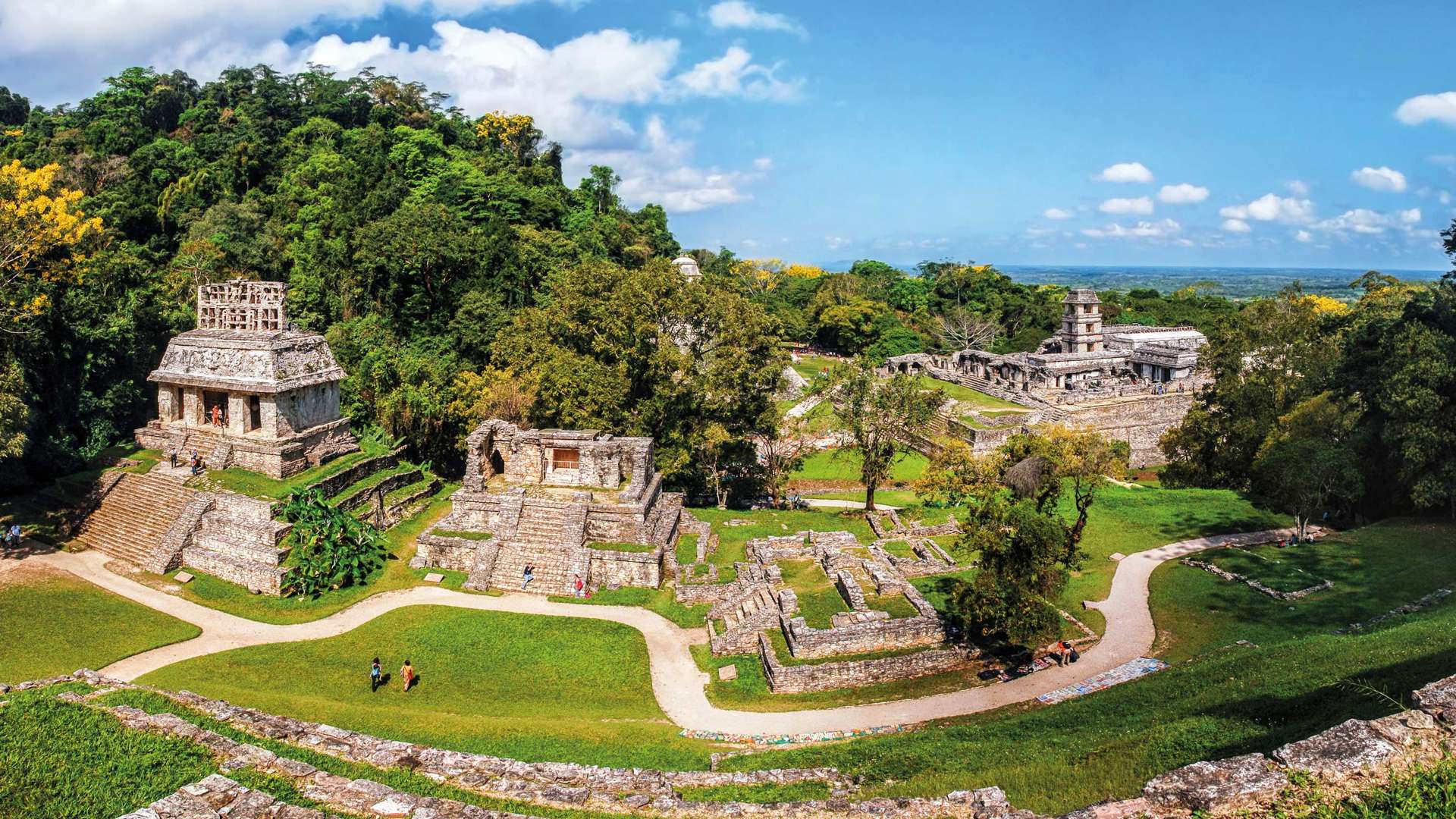 Mayan Ruins In Palenque, Chiapas, Mexico 