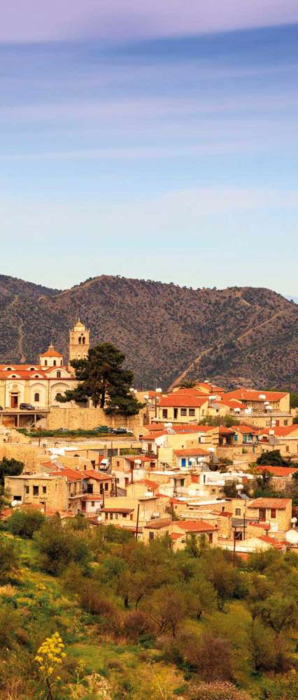 Village In The Troodos Mountains, Cyprus