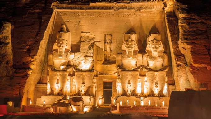 Abu Simbel Temple At Night, Egypt