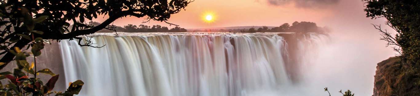 Sunrise at Victoria Falls, Zimbabwe