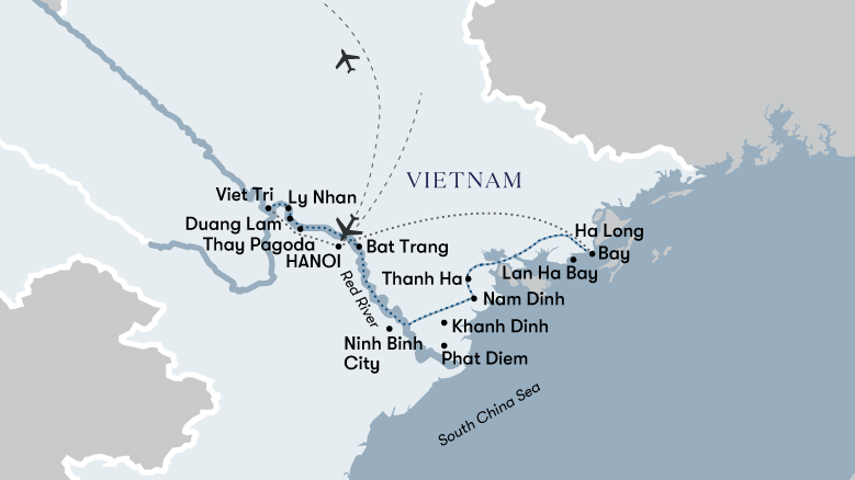 Ha Long Bay & The Red River Map 2025