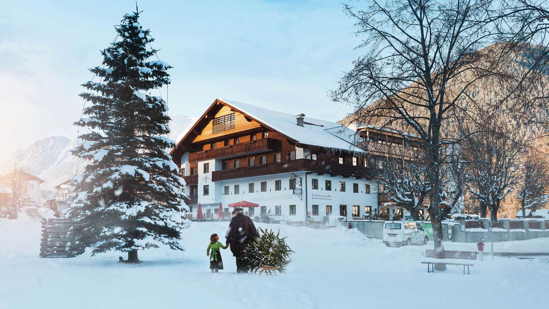 Der Stern Obsteig Hotel in Winter, Tirol, Austria