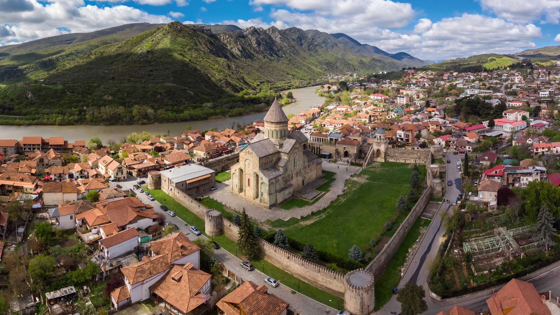 Svetitskhoveli Georgian Cathedral In Mtskheta, Georgia