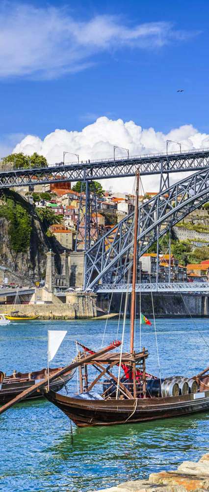 Cityscape Of Porto from the Douro, Portugal