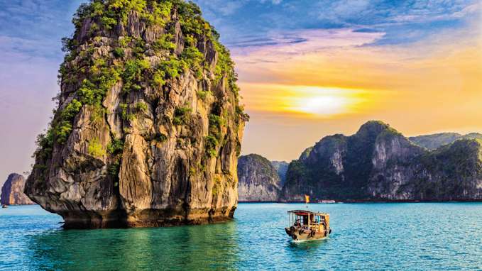 Cruising On The Saigon River Halong Bay, Vietnam