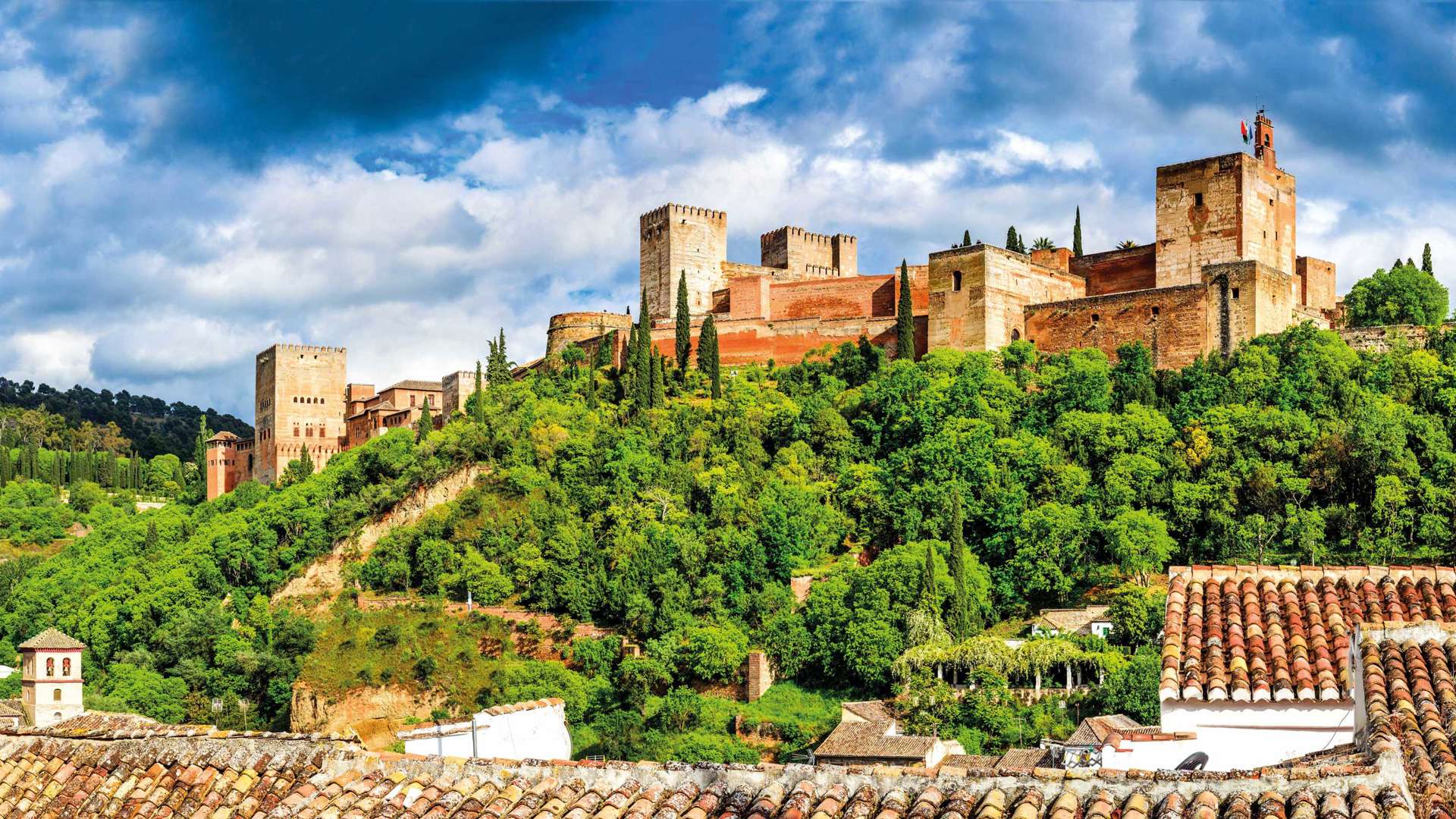 Granada Alhambra Nasrid Emirate Fortress, Andalusia, Spain