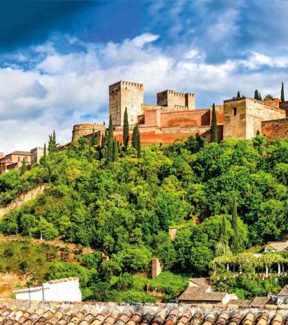 Granada Alhambra Nasrid Emirate Fortress, Andalusia, Spain