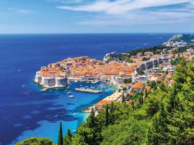 Panoramic View Of Old Town, Dubrovnik, Croatia 