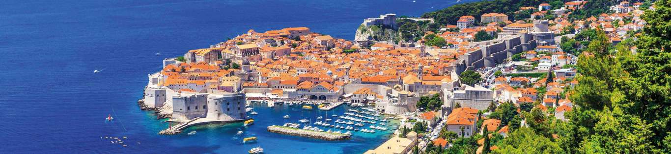 Panoramic View Of Old Town, Dubrovnik, Croatia 