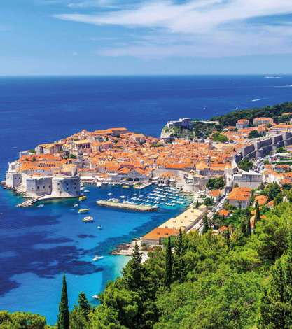 Panoramic View Of Old Town, Dubrovnik, Croatia 