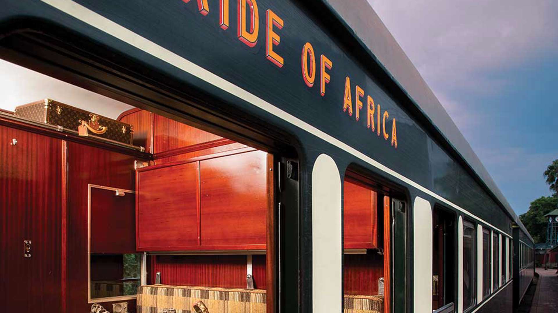 Rovos Rail Train, Victoria Falls, South Africa, Outside Carriage