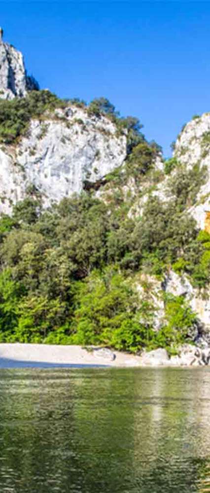 Natural Stone Bridge Pont D`Arc, Ardeche Region, France