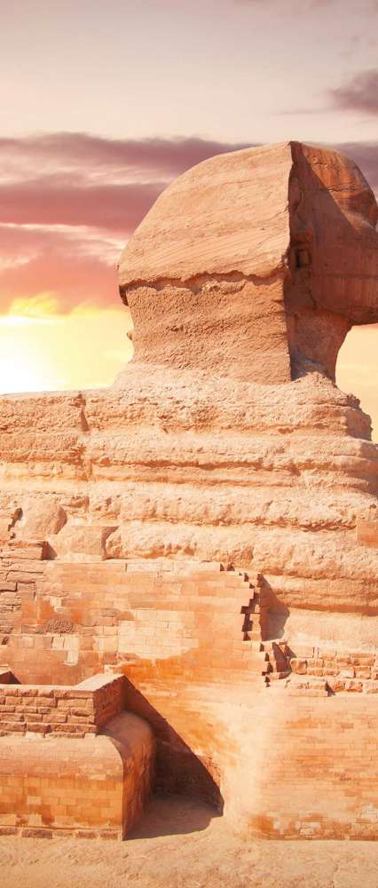 Guardian Sphinx Guarding The Tombs Of The Pharaohs, Giza, Egypt