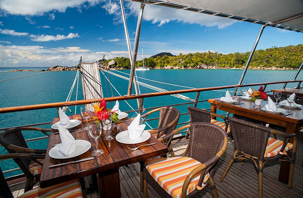 MY Pegasus Vessel Seychelles, Sun Deck Dining